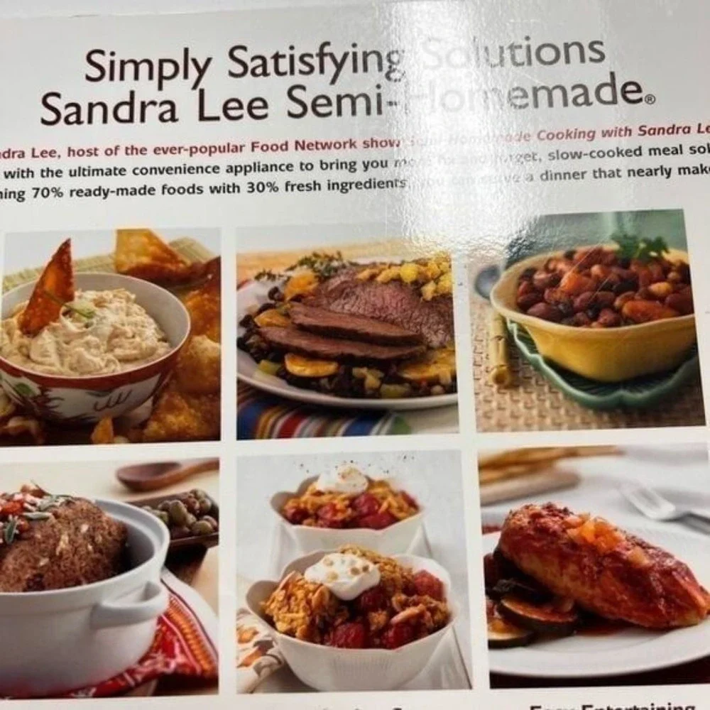 Sandra Lee Semi-Homemade Slow‎ Cooker Recipes 2 Cookbook Food Network Easy Meals